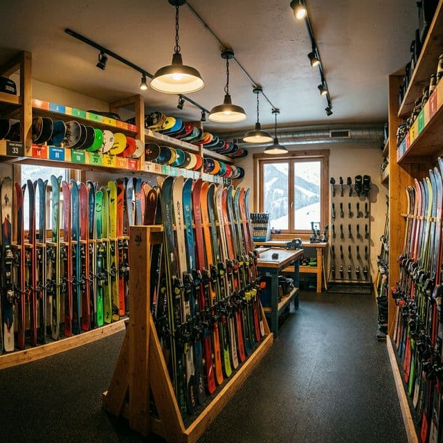 Ski equipment storage facility